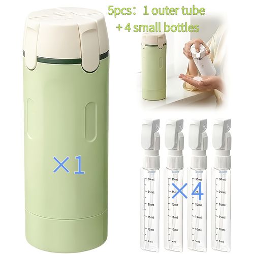 5-Piece Leak-Proof Refillable Travel Toiletry Container Set