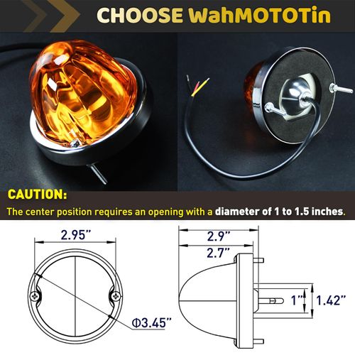🔥HOT SALE🔥 COD！Two-Tone Watermelon-Shaped LED Truck Side Marker Lights, Vehicle Chassis Lights (Constant On + Strobe) Safety Indicator Lights