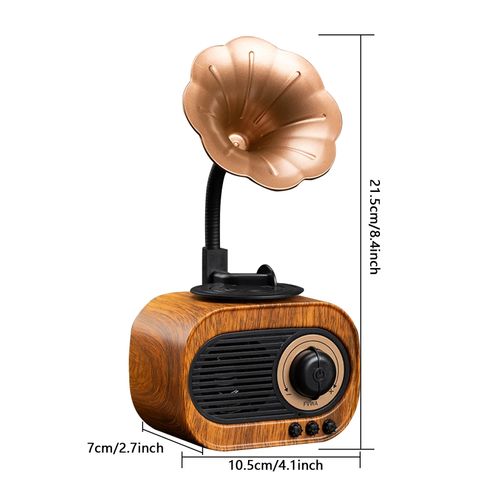 Subwoofer pesado ao ar livre portátil retro bluetooth speaker