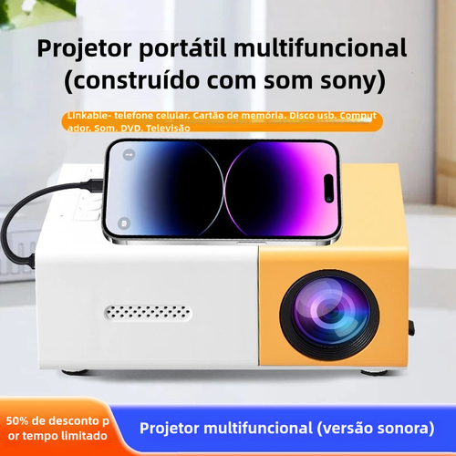 🔥Projetor hd 1080P projetor 3D projetor portátil de nível de cinema em casa