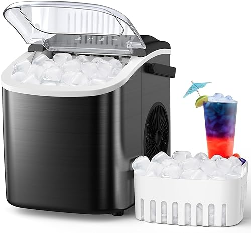 Best portable ice maker,Ready in 6-8 Mins Countertop Ice Maker