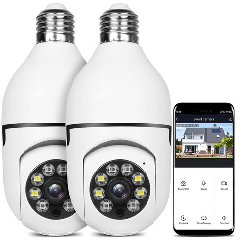 Light Bulb Security Camera with Night Vision