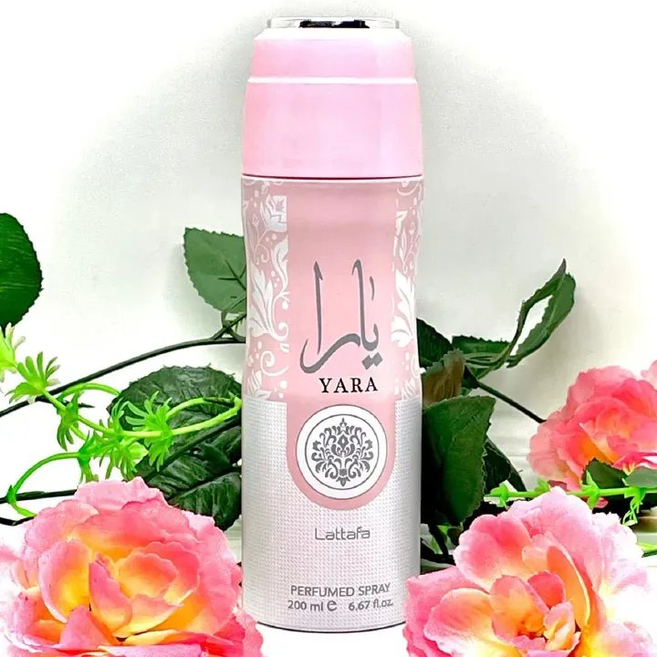 Yara Perfumed Body Spray 200ml by Lattafa Luxurious Deodorant Perfume Spray for Women, Perfect Gift Body Spray