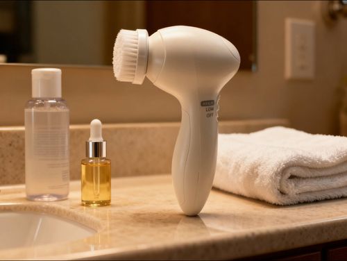 Ultrasonic Electric Facial Cleansing Brush 3 Modes IPX7 Waterproof Soft Bristles Skin Care Tool