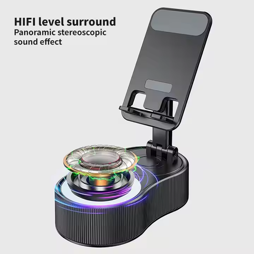 Multifunctional Wireless Induction Speaker 5-in-1 RGB Colorful Lights Full of Atmosphere Desk Mobile Phone Speaker Stand