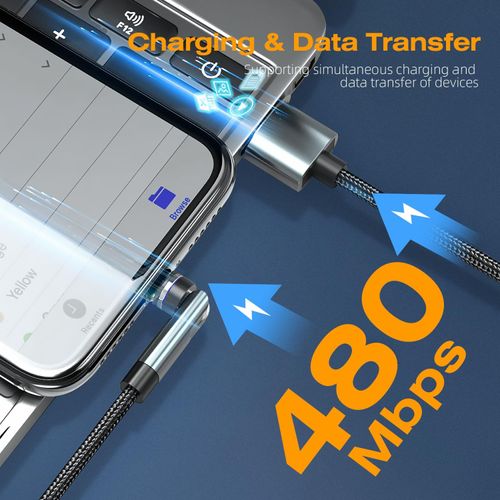 540° Rotating Magnetic Charging Cable