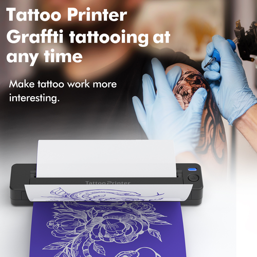 Thermal Bluetooth Tattoos Printer Mini Thermal Printer A4 Paper Photo Printer