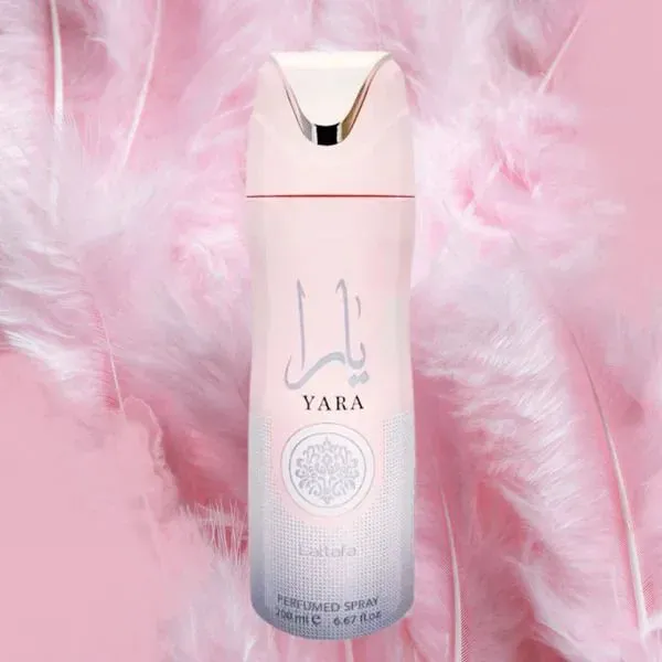 Yara Perfumed Body Spray 200ml by Lattafa Luxurious Deodorant Perfume Spray for Women, Perfect Gift Body Spray