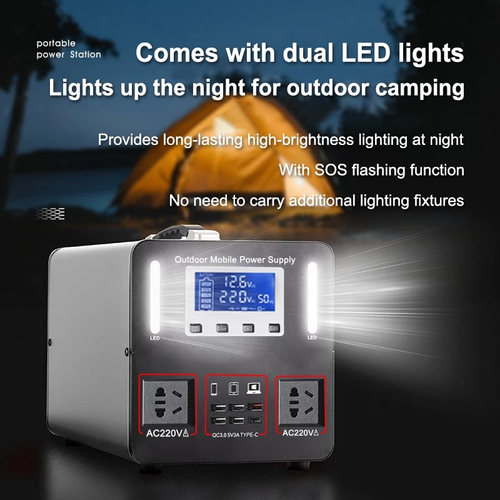 Power Station , Large Capacity Multi-Function Outdoor PowerBank Solar Generator