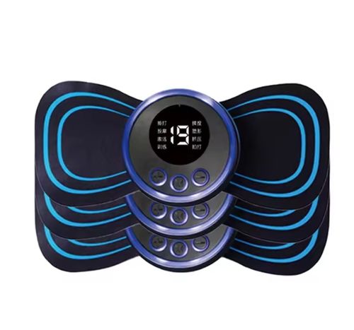 EMS Neck Massagers LCD Display Electric Cervical Vertebra Massage Patch for Relieve Relax Muscle Fatigue Relaxation Portable Neck Stretcher, Neck Back Patch 8 Mode Pulse Muscle Stimulator Relief Pain