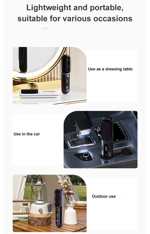 Wireless Ceramic Heating Hair Straightening Comb