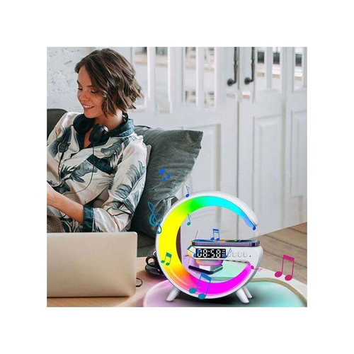 Toumi Multifunctional Wireless Fast Charging Speaker - White