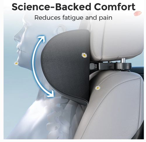 Adjustable U-Shaped Car Headrest Pillow