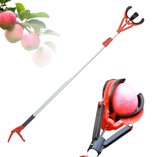 Fruit Picker, Long Reach Fruit Harvester114.0-170.08cm Telescoping Fruit Picker Pole, High-Reach Fruit Grabber for Apples, Pears, Persimmons, Lemons, Mangoes
