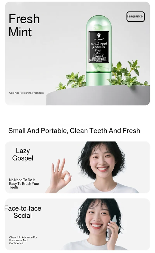 Portable Fragrance Solid Toothpaste Tablets Solid Probiotic Toothpaste Dental Cleaning Tablets