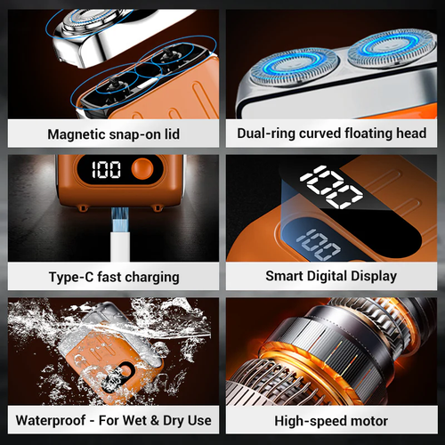 🔥New Upgrade🔥Men's Portable Mini Rotary Electric Shaver