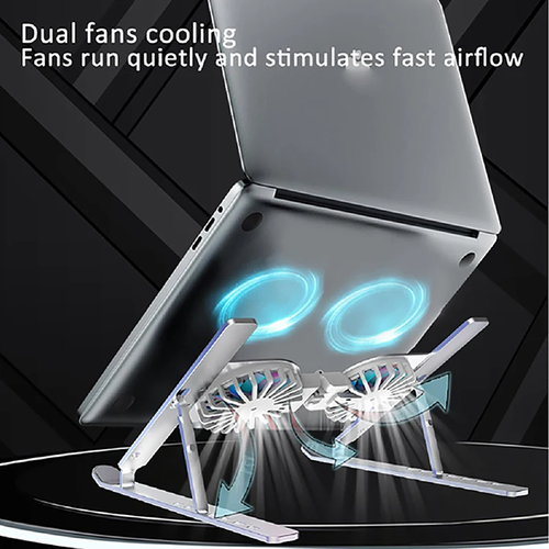 Aluminum Alloy Laptop Stand with Dual Air cooling Radiator