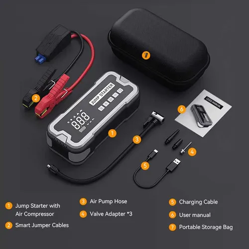 🔥Hot Sale🔥4 in 1 Portable Jump Starter with Air Pump Pro