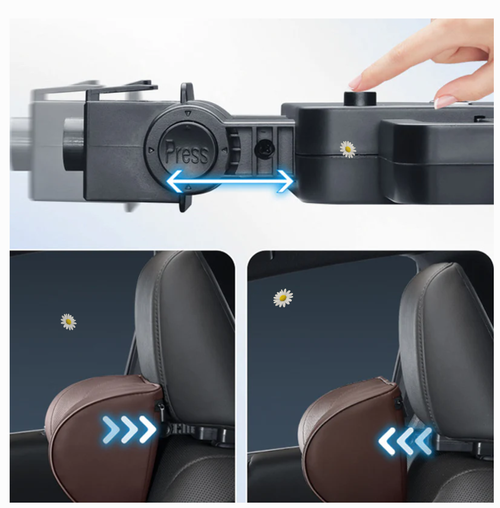 Adjustable U-Shaped Car Headrest Pillow