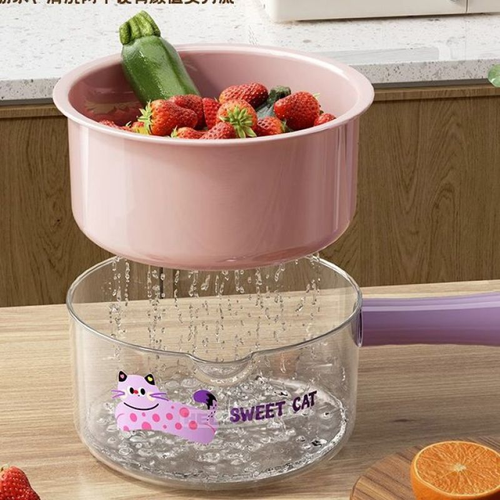 2-Piece Small Colander Set, Perfect for Washing Fruits and Vegetables, BPA-Free