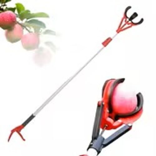 Fruit Picker, Long Reach Fruit Harvester114.0-170.08cm Telescoping Fruit Picker Pole, High-Reach Fruit Grabber for Apples, Pears, Persimmons, Lemons, Mangoes