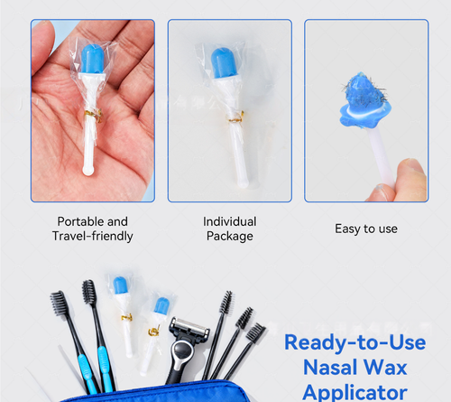 Nose Wax Kit for Men, Ear Hair Removal with 50g Wax Beans, 30 Applicators, 10 Moustache Stencils, Painless Easy and Quick Facial Hair Remover