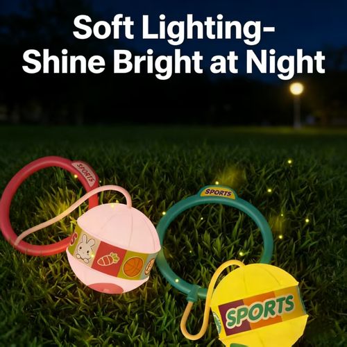 Children's Bounce Training Ball Soft Rope Bounce Ball Luminous Flash Bounce Ball Toy - Foot Hula Hoop
