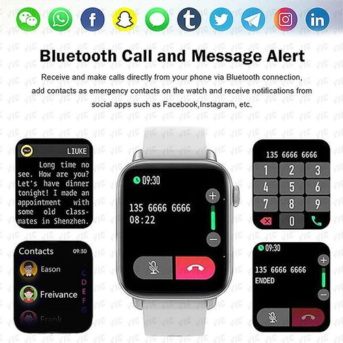 IPS Full Touch Smart Watch BT Call Sport Heart Rate Health Monitor