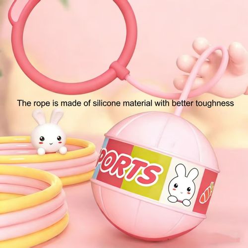 Children's Bounce Training Ball Soft Rope Bounce Ball Luminous Flash Bounce Ball Toy - Foot Hula Hoop
