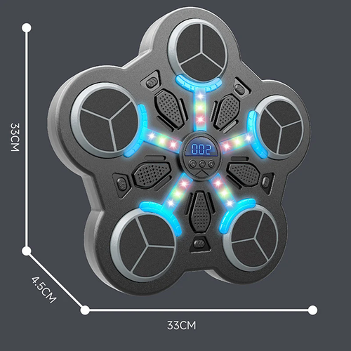 🎵 Bluetooth Music Boxing Machine – Interactive Fitness Game, LED Lights & Safe Inflatable Design 🎯