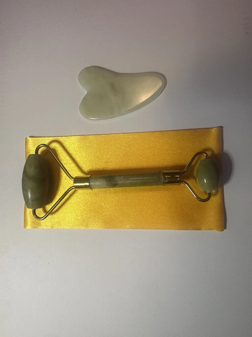 Jade Roller and Gua Sha Set - Guasha Tool for Face - Skin Care Gift Set