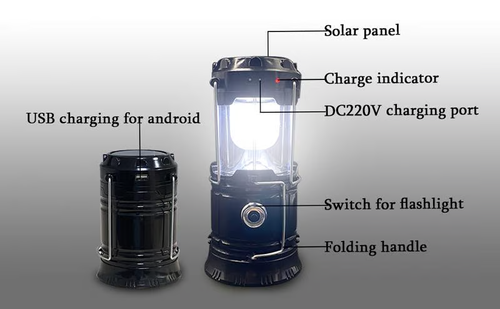 Collapsible LED Camping Lanterns Lightweight Waterproof Solar