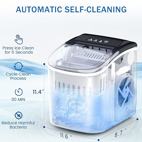 Best portable ice maker,Ready in 6-8 Mins Countertop Ice Maker