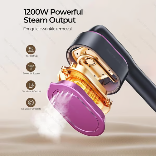 2-in-1 Handheld Smart Digital Display Steamer Iron - 15s Heat Up & 5 Adjustable Steam