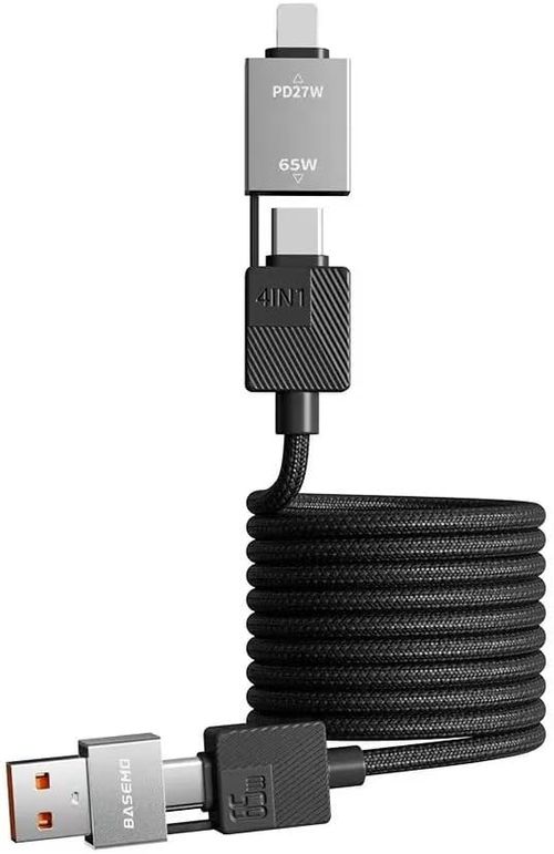 4-in-1 Magnetic Self-Storing Charging Cable