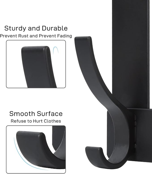 Over The Door Hooks, Door Hanger Hooks for Hanging, Over The Doors Towel Racks for Bathroom with 12 Coat Hook