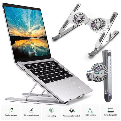 Aluminum Alloy Laptop Stand with Dual Air cooling Radiator