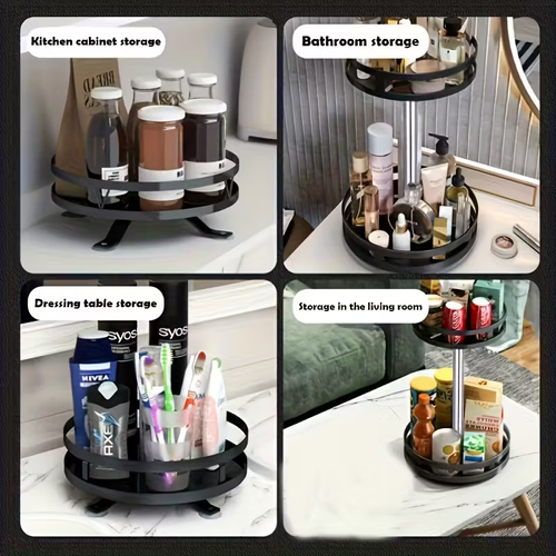 3 Layer 360° Rotating Storage Spice Rack 💯360-Degree Rotating Kitchen Organizer