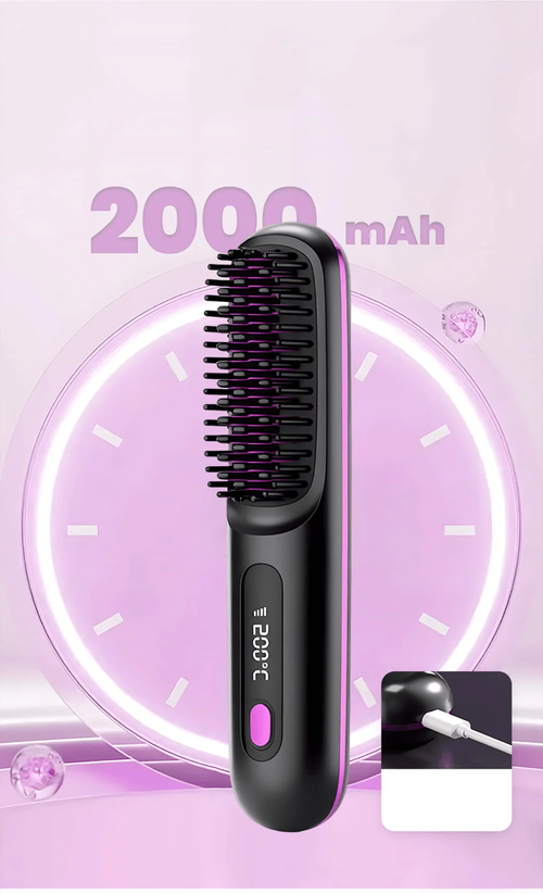 Wireless Ceramic Heating Hair Straightening Comb