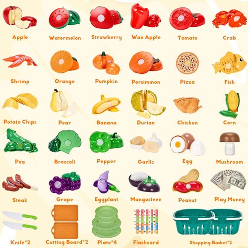 Fruit & Vegetable Cutting Playset