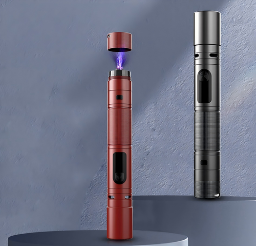 3-in-1 Rechargeable Flashlight with Arc Lighter and Alarm,Multifunctional Rechargeable Flashlight High Lumens