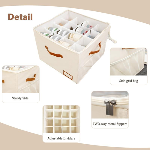 Shoe Organizer for Closet, Fabric Shoe Storage Boxes with Clear Cover, Storage, Foldable Space-saving Storage Container Bins