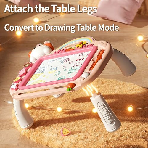 Children's Magnetic Drawing Board & Graffiti Board - Baby's Writing Tablet, Magnetic Colorful Drawing (with Stand Toy)