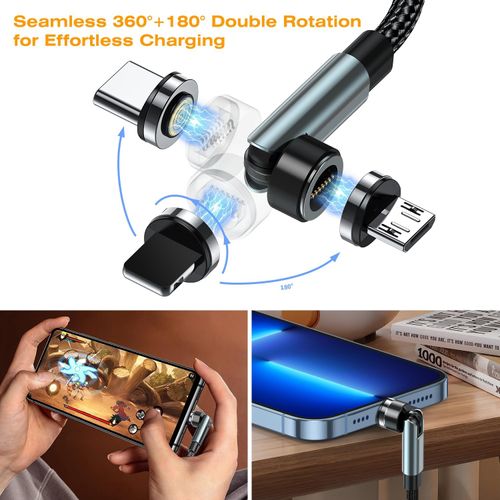 540° Rotating Magnetic Charging Cable
