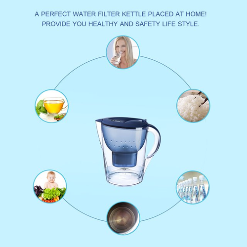 3.5L Transparent Water Filter Pitcher Household Water Filter Bottle Kettle Activated Carbon Water Purifier