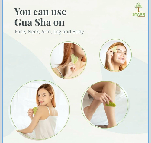 Jade Roller and Gua Sha Set - Guasha Tool for Face - Skin Care Gift Set