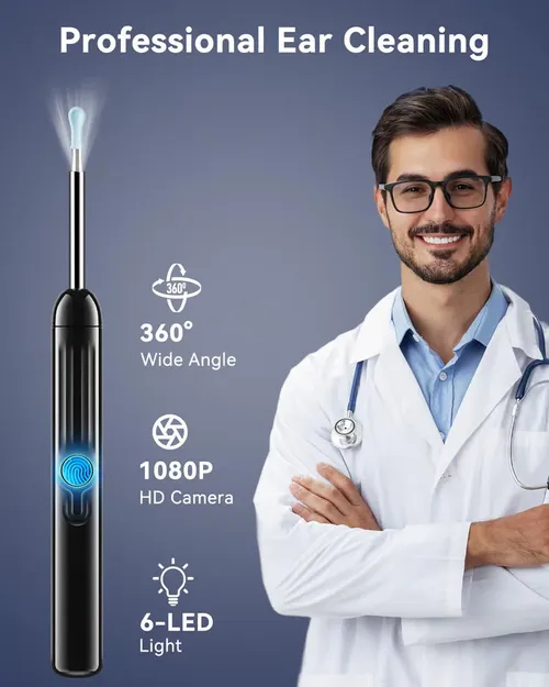 Eptchn 1080P Wireless Otoscope Ear Wax Removal Camera