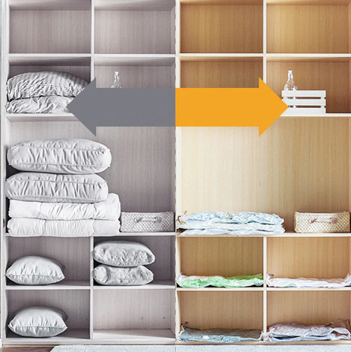 Transparent Multi-Functional Vacuum Storage Bags set（5pcs) with Electric Pump