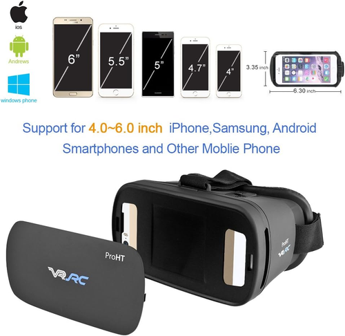 VR RC Pro 3D VR Glasses Headset (88215A) Rubberized Coding