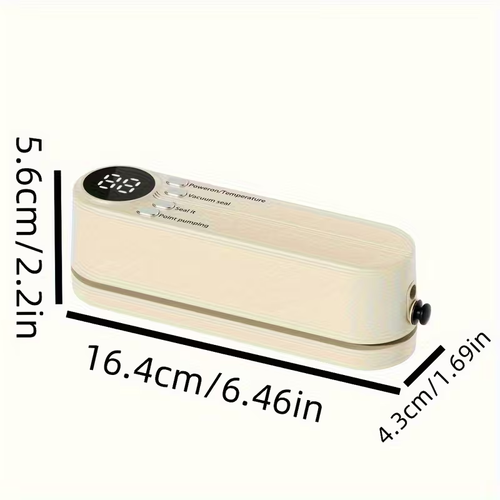 kolzp Compact USB Charging Vacuum Sealer Kit with Digital Display